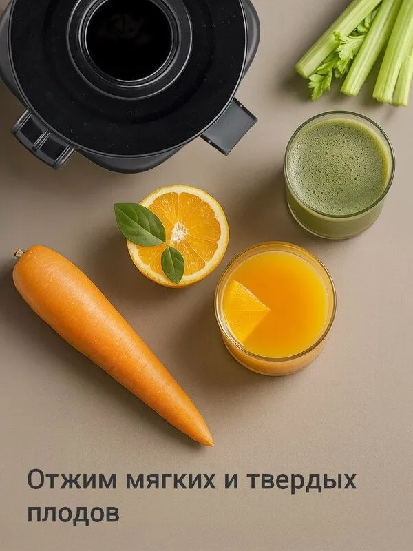 Соковыжималка шнековая редмонд J1408, холодный отжим, реверс — фото 2