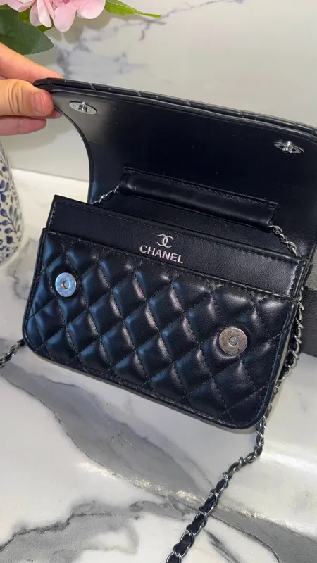 Женская сумка Chanel, люксовое качество, чёрного цвета 4