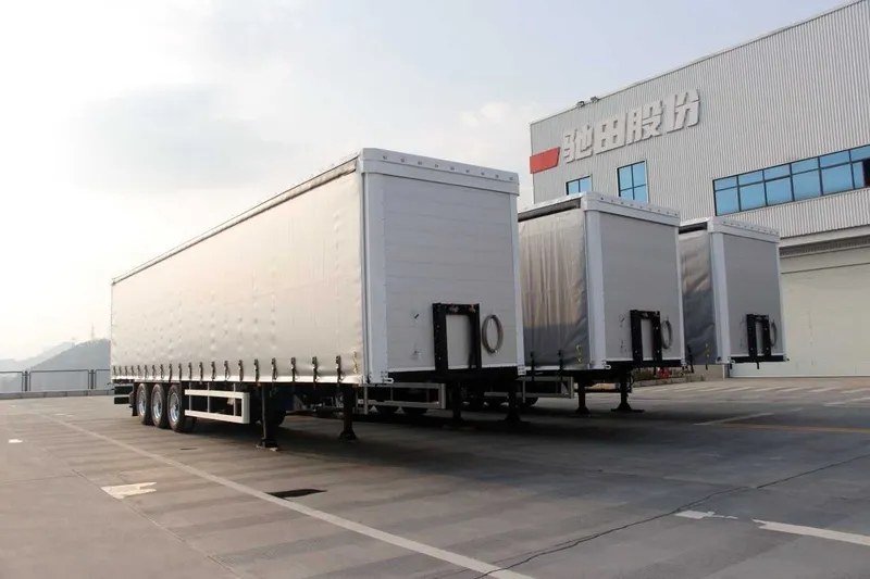 Тентовка полуприцеп 90 кубов, шторно бортовой прицеп 1