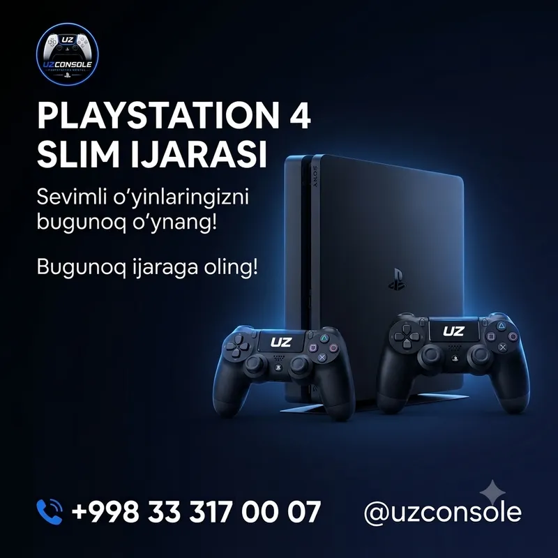 PlayStation 4 Slim (PS4 Slim) ijarasi PlayStation 4 Slim (PS4 Slim) ijarasi