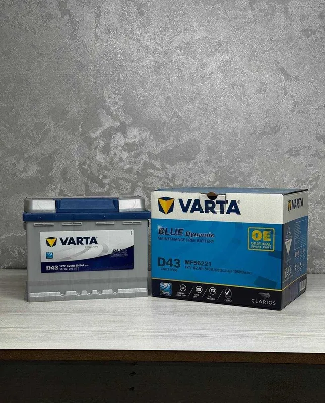 Аккумулятор Varta Blue Dynamic D43 62Ah 540A (Cobalt, Gentra) 2