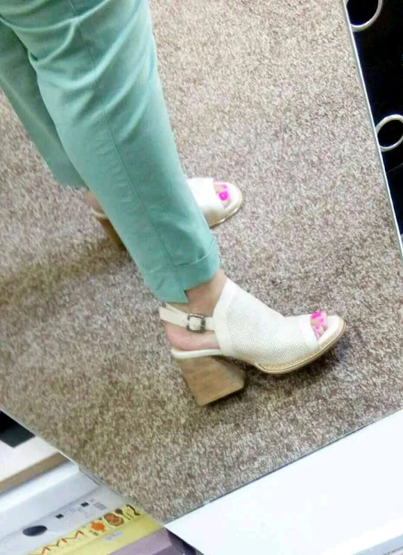 Кожаные босоножки сабо Elle 39-40разм. бохо дерево 3