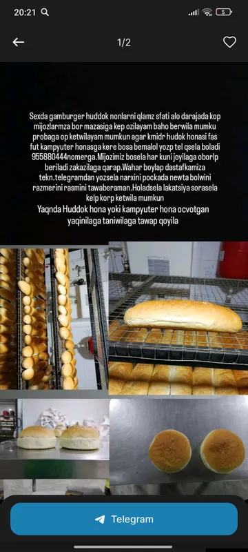 Hot-dog uchun non va bulochka