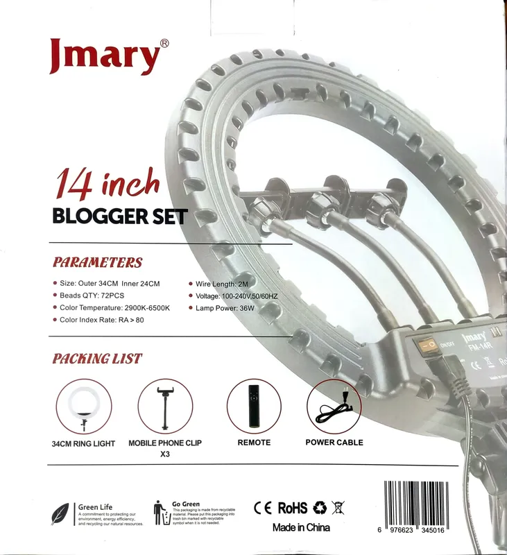 Jmary FM-14R 14" селфи-кольцевая лампа (набор для блогера) 2 Jmary FM-14R 14" селфи-кольцевая лампа (набор для блогера) 2