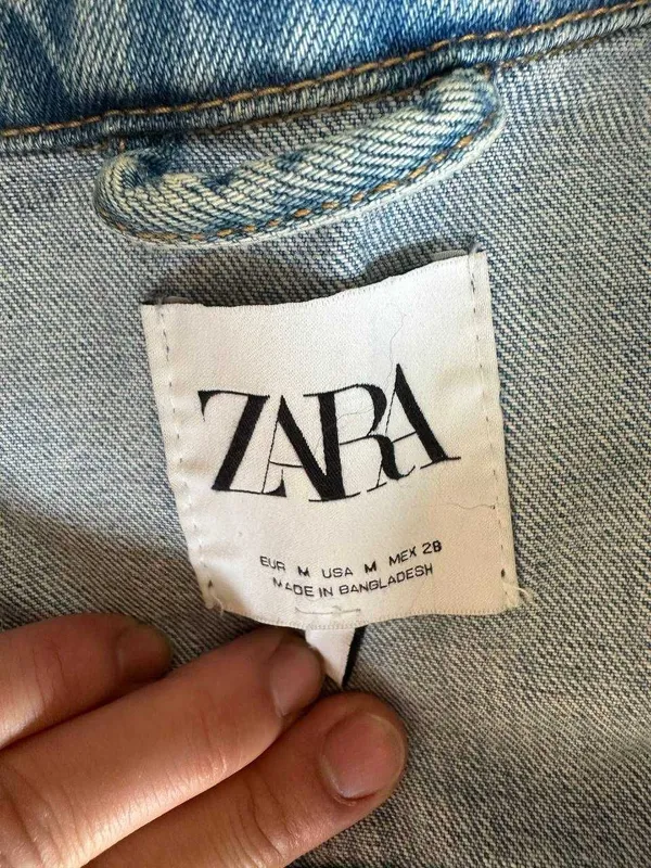 Укороченная джинсовая куртка ZARA — фото 2