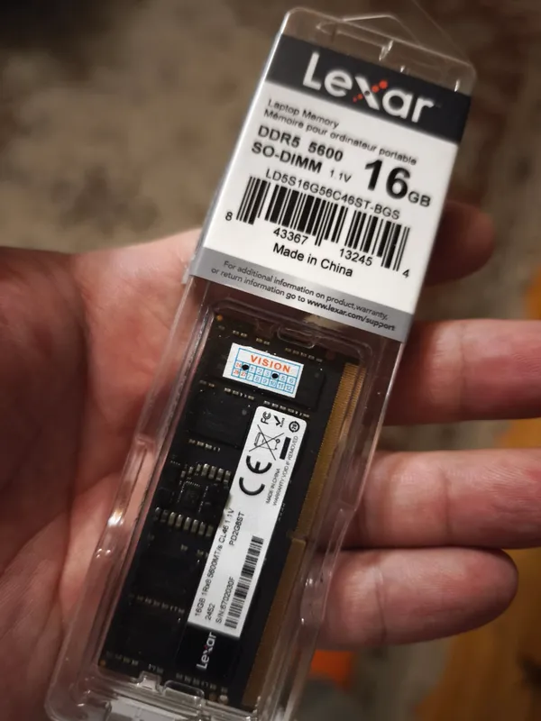 16GB DDR5 Lexar SoDIMM 5600Mhz 2