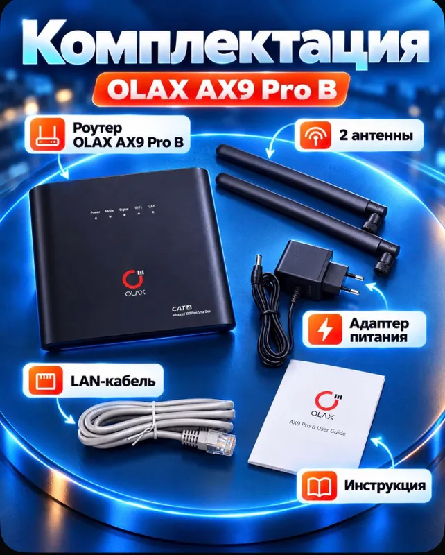 SIM-kartali WiFi router OLAX AX9 PRO 4
