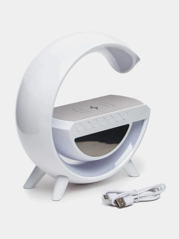 Беспроводная зарядка и колонка со встроенной лампой Led Wireless Charging Speaker — фото 1