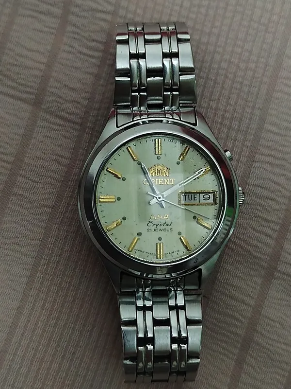 Час Ориент автоподзавод, винтажные (Orient Crystal) 3