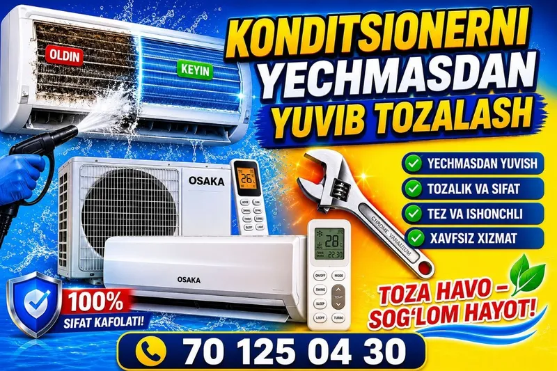 Konditsioner tozalash xizmati!