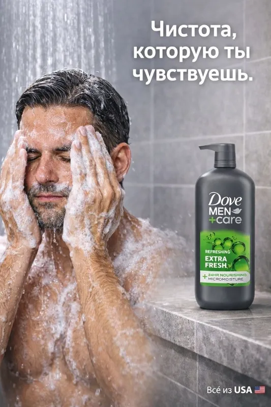 Универсальное Гель для Тела и Лица для Мужчин Dove Америка