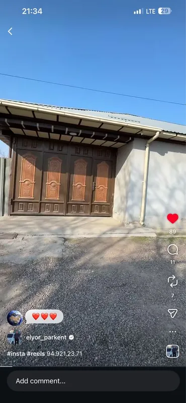 Parkentda 6 sotok 6 xonali uy sotiladi