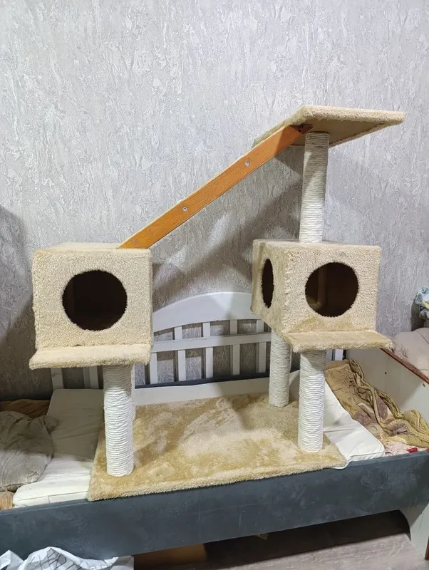 Котодомик когтеточка для кошек лежак 3 этажа Котодомик когтеточка для кошек лежак 3 этажа