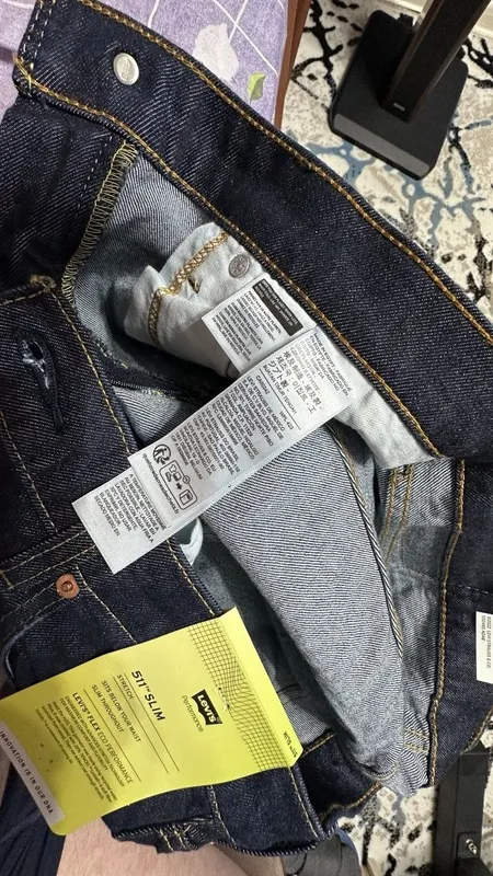 Джинсы Levi's 511 slim fit.38/32. — фото 7