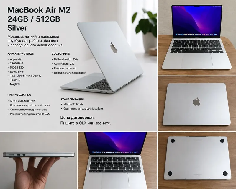 Apple MacBook Air M2 24GB / 512GB Silver