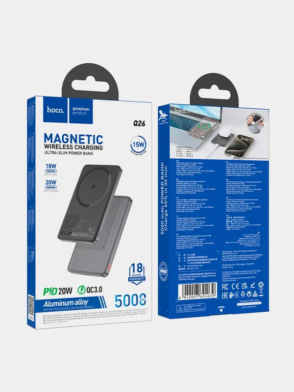 Benks MP01 MagSafe Magnetic Slim Powerbank 5000mAh — фото 2