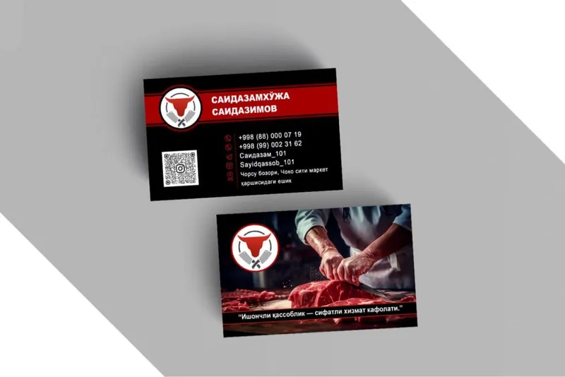 Vizitka chiqarish, online buyurtma qabul qilamiz