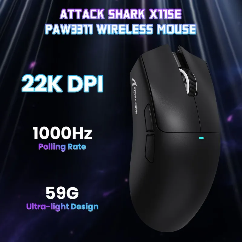 NEW Attack shark X11SE gaming mouse Wireless 22000 dpi — фото 1