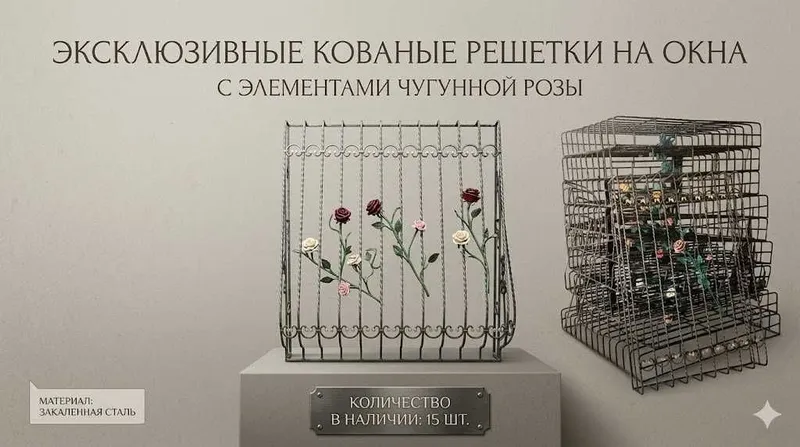 Продам кованые железные решётки (б/у) — фото 1