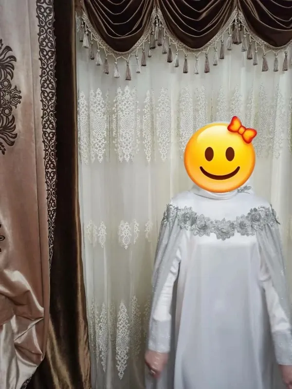 Hijobli qizla ucun oq abaya
