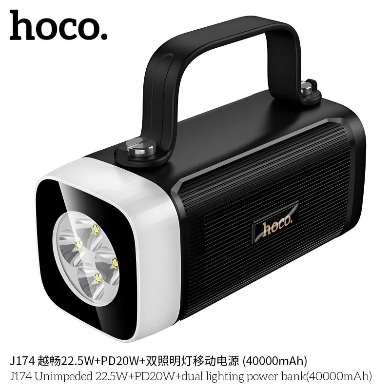 Hoco J174 Led фонарём Power Bank 40000mAh 22.5W+PD20W For iPhone 17 — фото 2