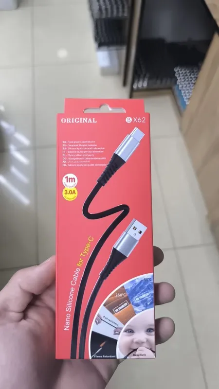 Type-C- Micro kabel, 120W tezkor zaryad, 1m. — фото 4