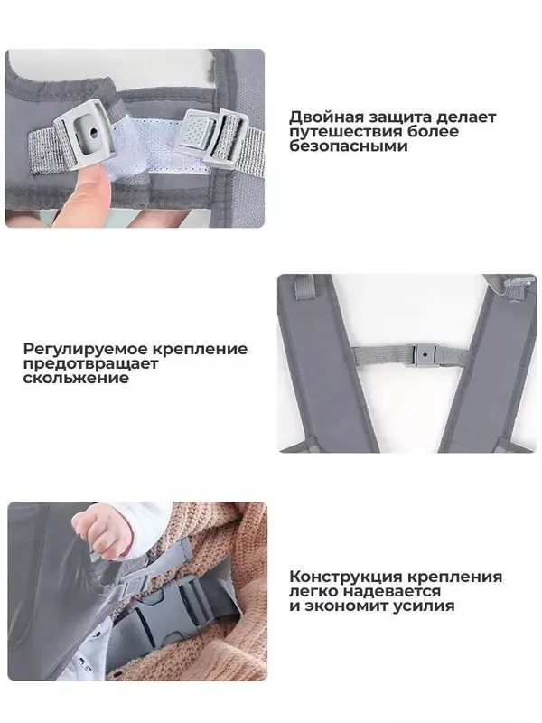 Детская переноска эргорюкзак, кенгуру для малышей — фото 3