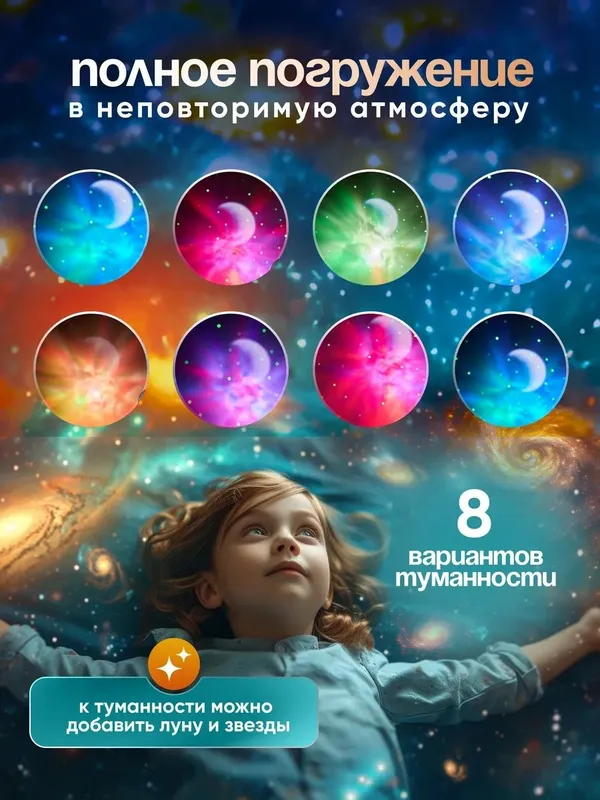 Ночник космонавт звездное небо с колонкой. — фото 4