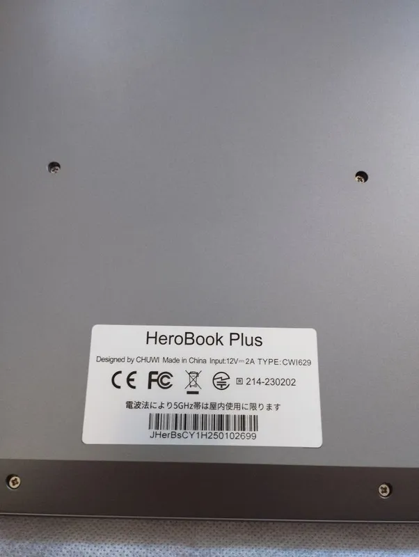 CHUWI Herobook plus 5