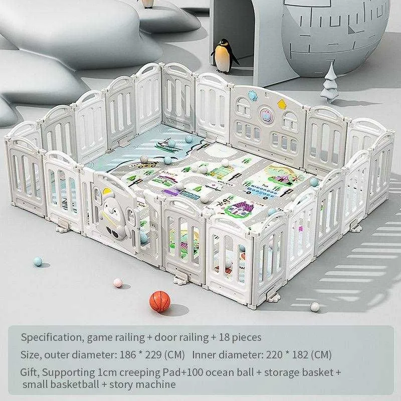 Детский манеж 150x150 с кольцом и матом 1 см — фото 4