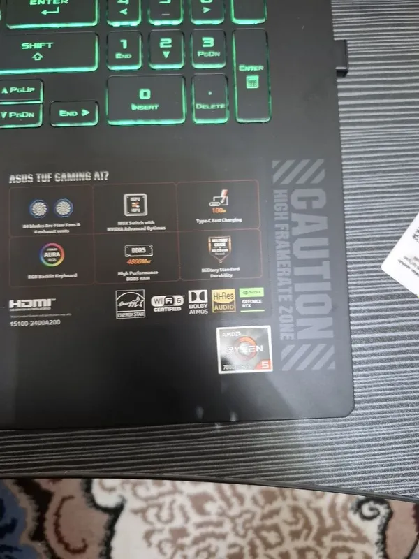 Asus TUF gaming a17 ddr5 4050 rayzn 5 4