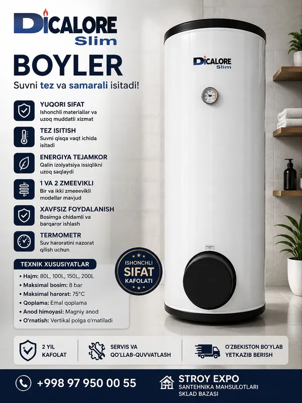 Газовый Бойлер DICALORE 100litr Boyler Eng Arzon Narxda sklad Газовый Бойлер DICALORE 100litr Boyler Eng Arzon Narxda sklad
