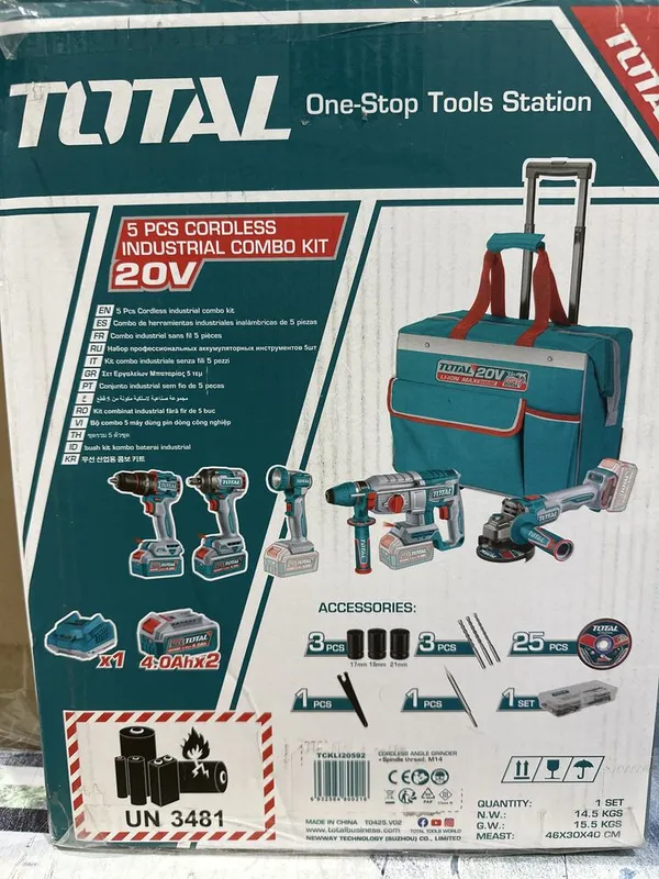 Набор аккумуляторных инструментов TOTAL TCKLI20592