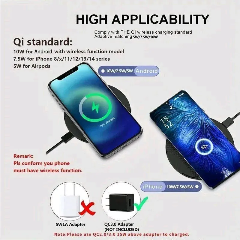 Беспроводная зарядка для телефона, 10w 1 Беспроводная зарядка для телефона, 10w 1