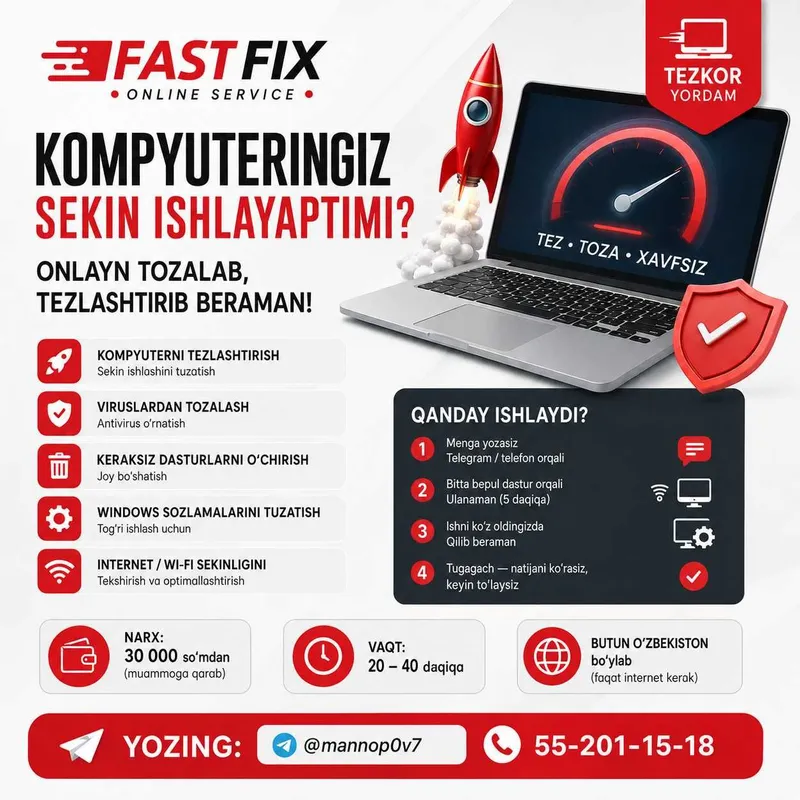 "Kompyuter ustasi — onlayn tezlashtirish" 1 "Kompyuter ustasi — onlayn tezlashtirish" 1