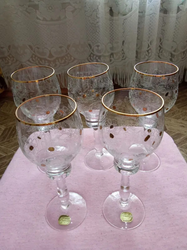 г.Навои. Продам совершенно новые свадебные фужеры. Винтаж. Богемиа.