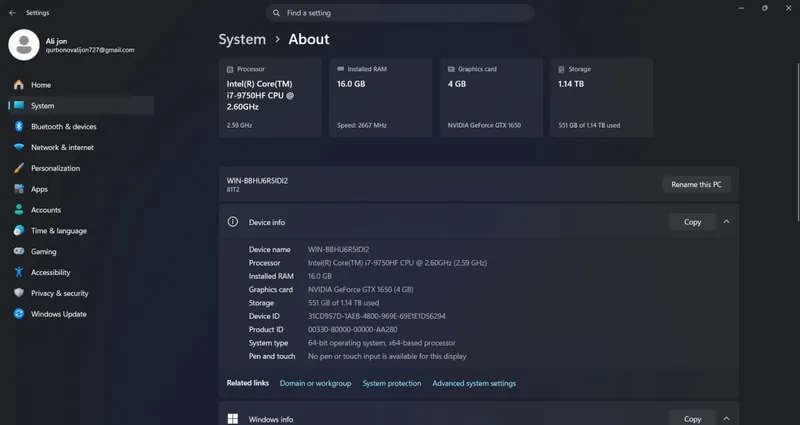 LENOVO Legion Y545 Gaming 6 LENOVO Legion Y545 Gaming 6