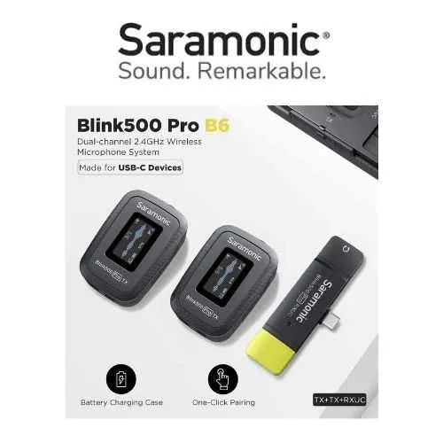 Микрофон Saramonic Blink500 Pro B6 — с индикатором — фото 1