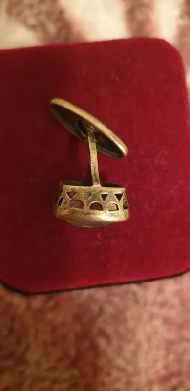 Запонка серебро 875 — фото 2