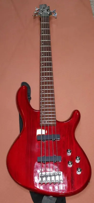 Cort bas-gitarasi, 5 torli + g‘ilof va kabel, deyarli yangi 1 Cort bas-gitarasi, 5 torli + g‘ilof va kabel, deyarli yangi 1