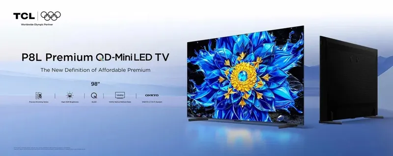 Телевизор TCL 85P8L 85" 4K UHD (флагман 2026) QD‑Mini LED/QLED, Google TV