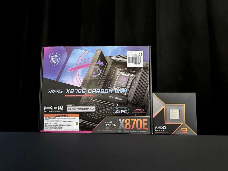 AMD Ryzen 9 9950X + MSI MPG X870E Carbon WiFi
