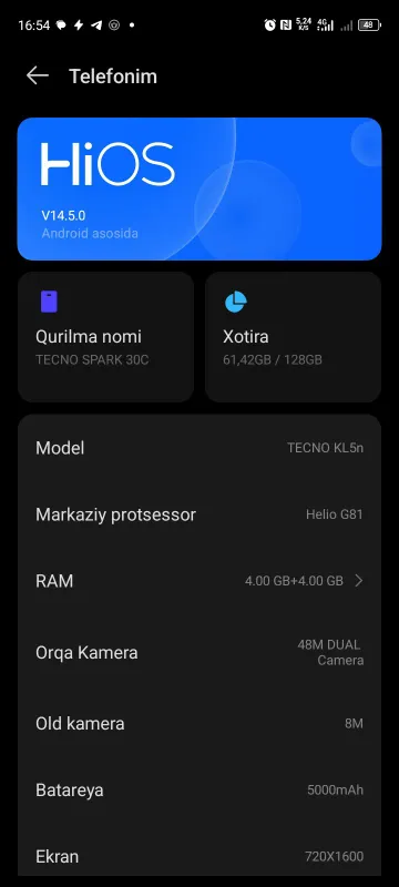 Tecno Spark 30C aybi yoʻq srochni — фото 3