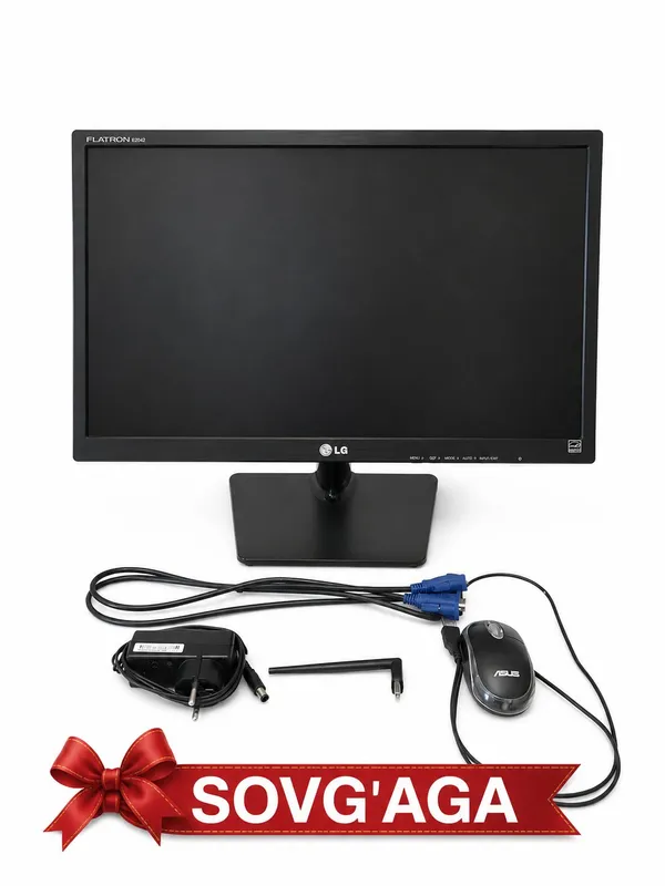 Монитор LG 18 дюймов, HDMI кабель, мышь, адаптер 1 Монитор LG 18 дюймов, HDMI кабель, мышь, адаптер 1