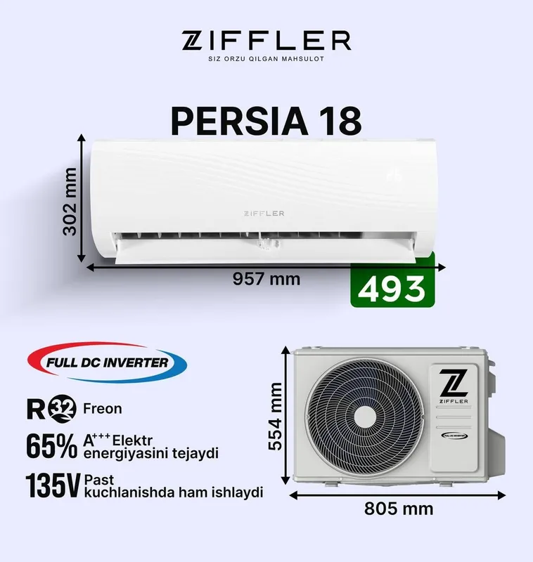 Широкий ассортимент кондиционеров Ziffler 8 Широкий ассортимент кондиционеров Ziffler 8