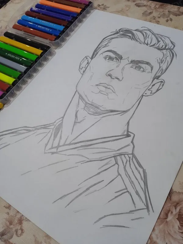RONALDO rasmi. A3 Portret. — фото 3