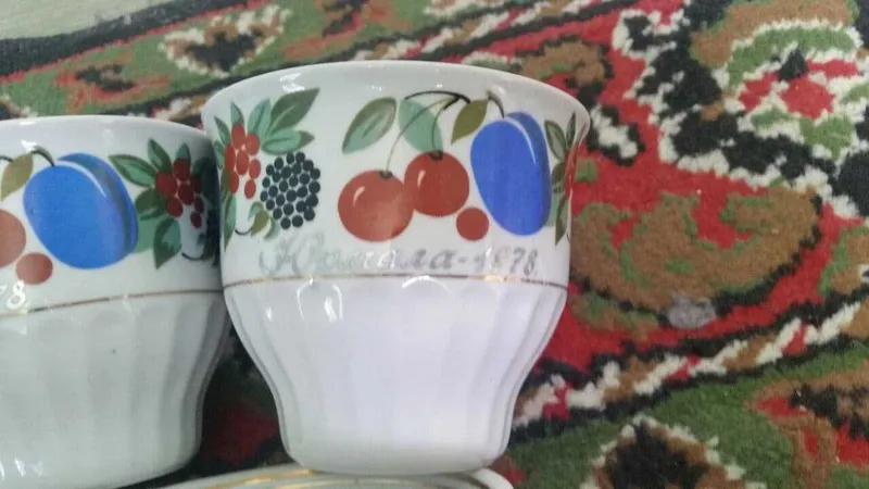 Чашки фарфоровые ЛФЗ – Юрмала 1978, новые, СССР — фото 2