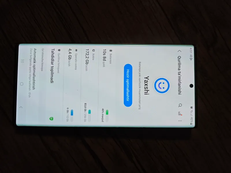 Samsung not 20 ultra 5g 256/12 4