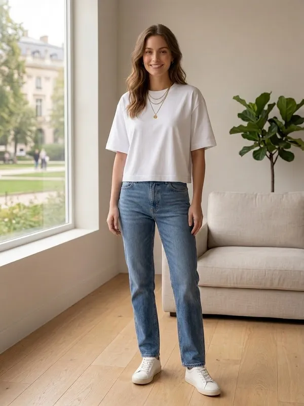 Базовая футболка Mango — фото 1 Базовая футболка Mango — фото 1
