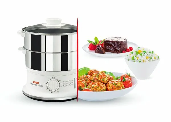 Пароварка Tefal VC1451, 2 корзины, нержавеющая сталь, 6 л — фото 3
